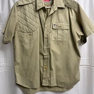 Men's Casual Khaki Button Down Shirt